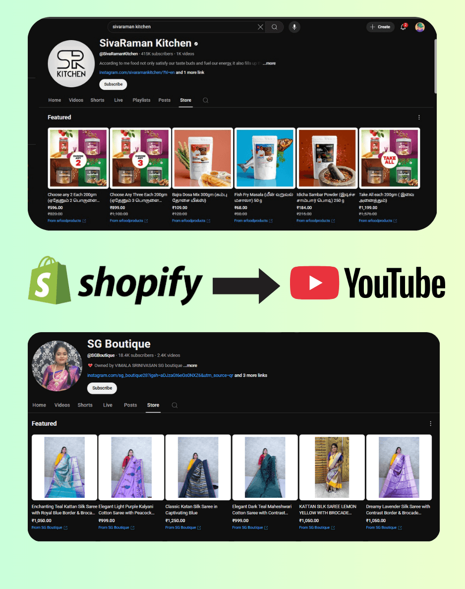 YouTube Integration with Shopify